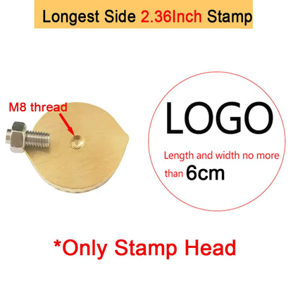 Custom Brass Stamp For Leather, Leather Branding Iron, Custom LOGO Text Leather Embossing Tool, Cold Press Handle Leather Stamp,