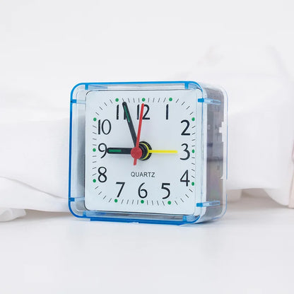 Table Clock Square Alarm Clock Small Alarm Electronic Bed Compact Travel Clock Quartz For Child Students Desk Alarm