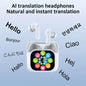 AI Real-time Translation Headset, 150 Language Translation. Translation Wireless Headphones, LCD Large-screen TWS In-ear ANC ENC