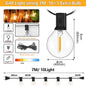Outdoor LED Waterproof G40 String Light EU Plug Shatterproof Light Bulb Garden Fairy String Lights for Patio Festoon Party Decor