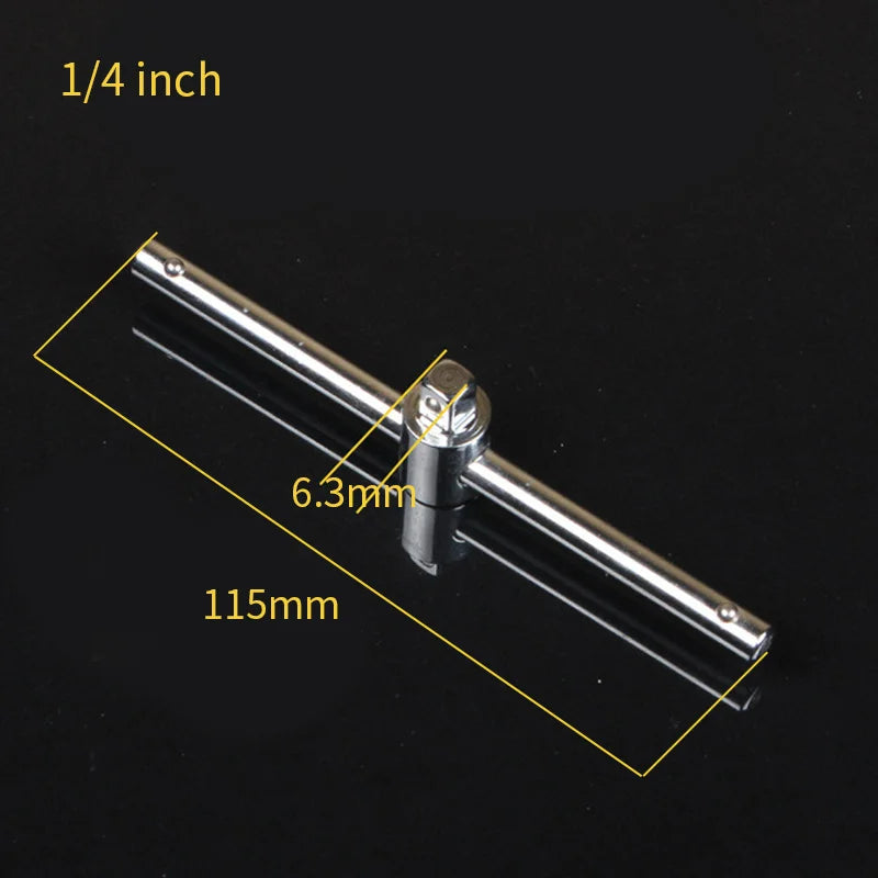 1/4" 3/8" 1/2" Drive Impact Socket Sliding Extension Bar 115-250mm T-handle Socket Breaker Bar for Ratchet Driver & Car Repair