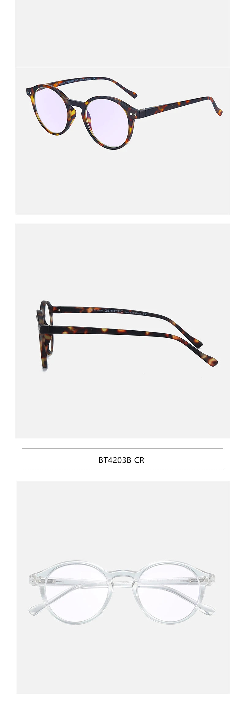 ZENOTTIC 2026 Retro Reading Glasses Anti Blue Light Blocking Readers Fashion Lightweight Eyeglasses Women Men Diopter 0 to 4.0