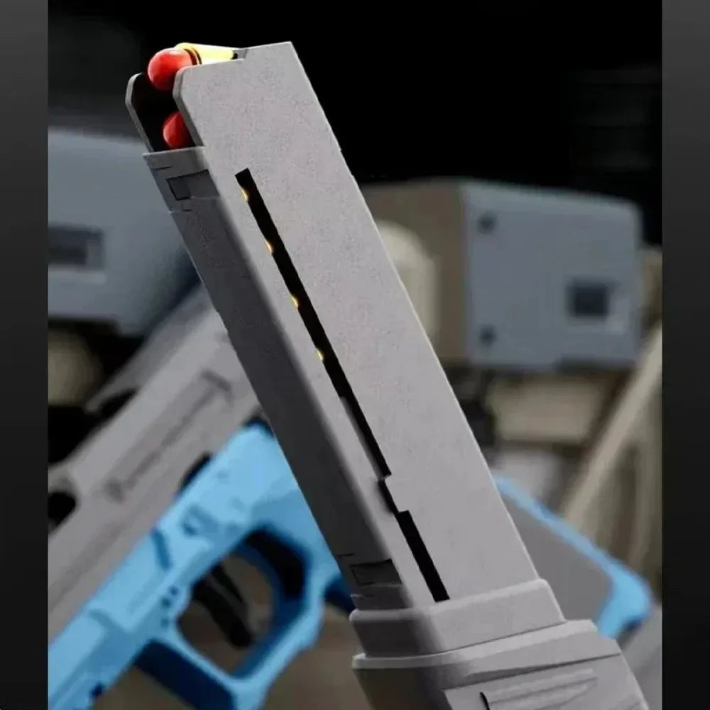 SIG17 Shell Throwing Toy Gun Continuous Firing Blowback Soft Bullet Pistol Model Empty Hanging Children's Toy Boys Gift