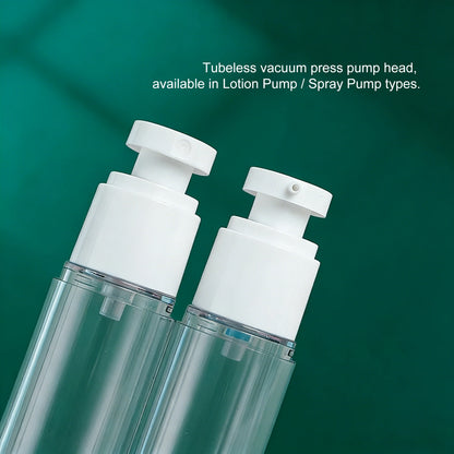 15/30/50/100ML Clear Airless Cosmetic Cream Pump Bottle Refillable Vacuum Dispenser Spray Lotion Bottle for Travel Makeup Contai