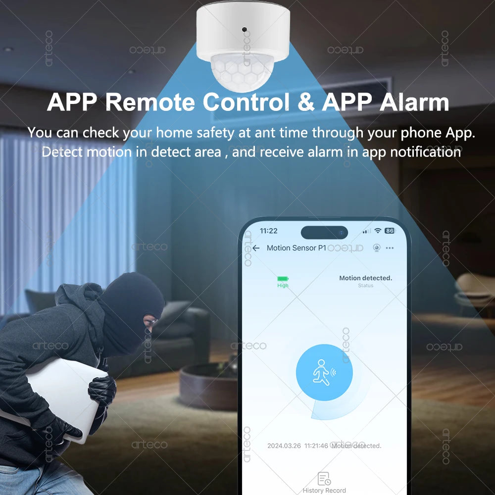 Ewelink Zigbee PIR Motion Sensor Human Body Movement Wireless Infrared Detector Smart Home Security Works With Alexa Google Home