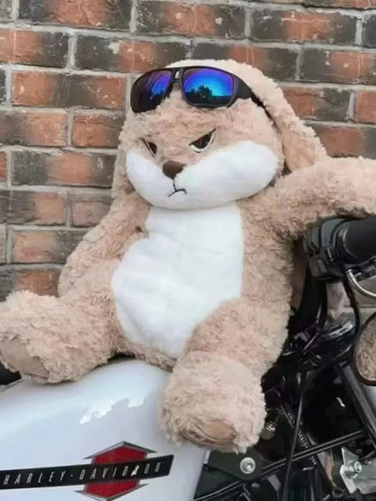 11.8 Inch Grumpy Diu Diu Bunny Plush | Fluffy Lazy Rabbit Stuffed Toy | Soft Hugging Pillow | Trendy Kawaii Gift for Teens/Women