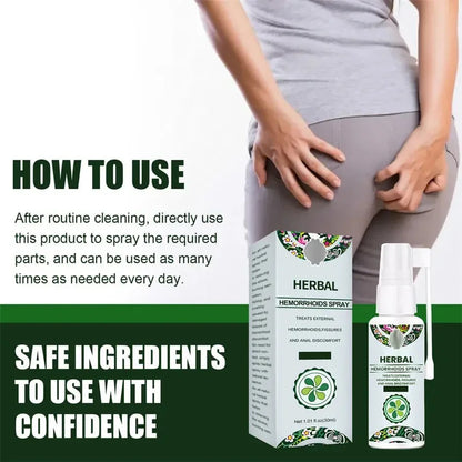 EELHOE  Hemorrhoid Treatment Spray Health Skin Care Natural Anal Herbal Internal Piles External Anal Fissure Anal Relief Spray