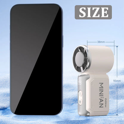 Mini High Speed Handheld Fan 3600mAh LED Display Portable Mini Handheld Turbo Fan, Desk Fan, Outdoor Cooling, Rechargeable Fan