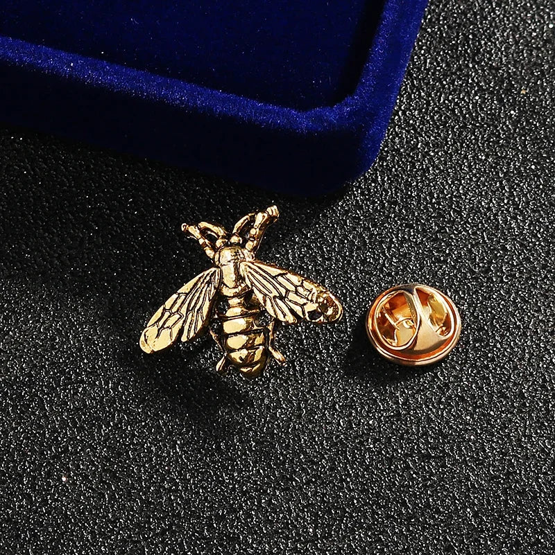 i-Remiel Fashion Retro Creative Bee Brooches Suit Wedding Brides Men's and Women's Shirt Collar Pin Accessories for Women 1 PCS