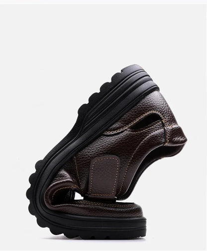 Men's Breathable Slip-on Hollow-out Loafers, Summer Comfortable Soft Sole Cutout Shoes, Non-slip for Outdoor & Driving-XH5602