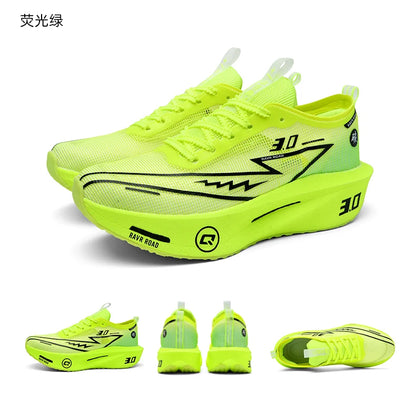 Couple Breathable Mesh Carbon Board Shoes, Student Sports Exam Shoes, Chunta Ultra Light Rebound Marathon Running Shoes
