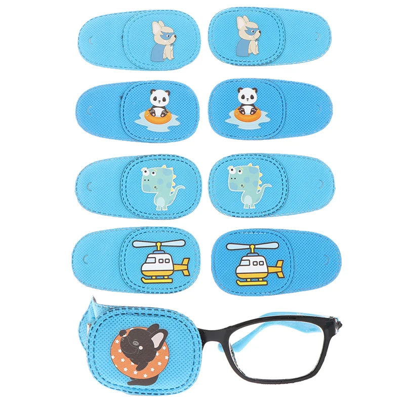 【6Pcs/set Children Health Care Kids Occlusion Medical Lazy Eye Patch Eyeshade For Kids Strabismus Vision Care Kit】