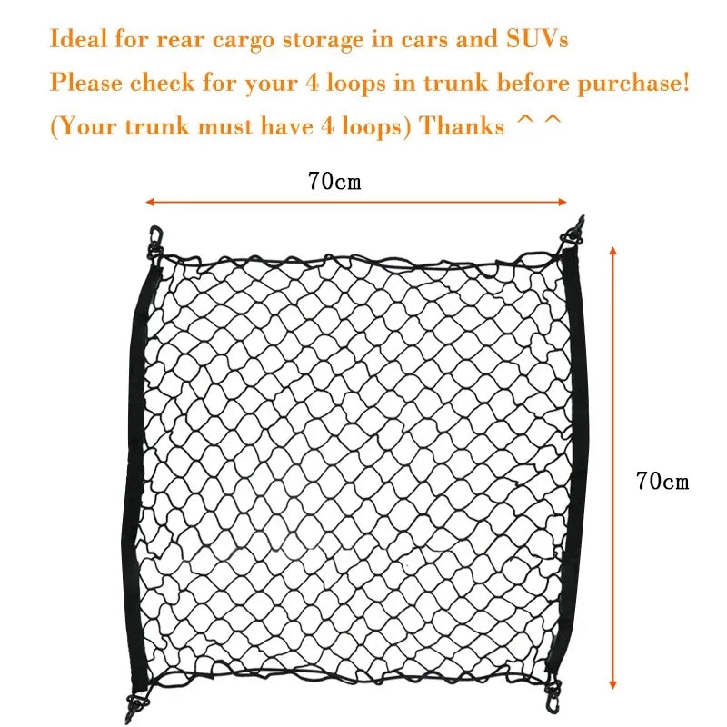 Car Trunk Network Mesh for Toyota Corolla Verso AR10 2004~2009 Luggage Fixed Hook Elastic Storage Cargo Net Organize Accessories