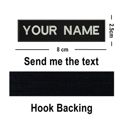 Custom Big Size Patches Personalized Name Embroidered Patch Stripes Badge Emblems Iron On Or Hook Loop Applique For Clothes