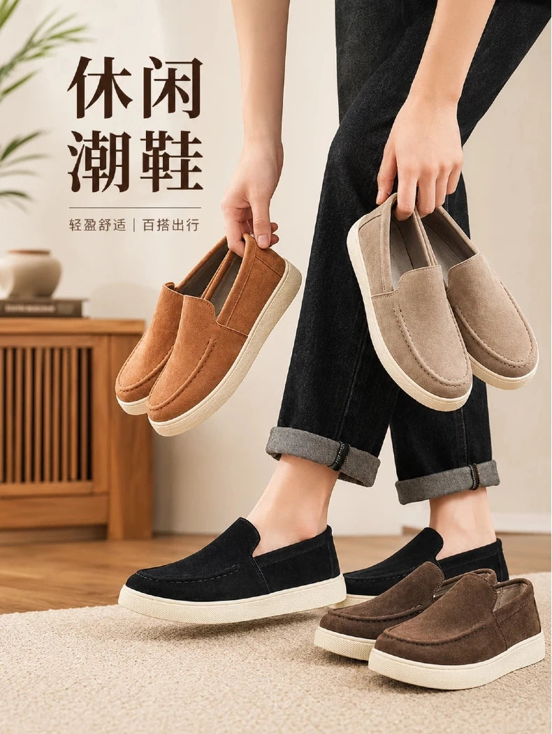 Summer Men's Casual Shoes Comfortable Platform Designer Loafers For Men Moccasins Breathable Slip-on Shoes Man Flat Office Shoes