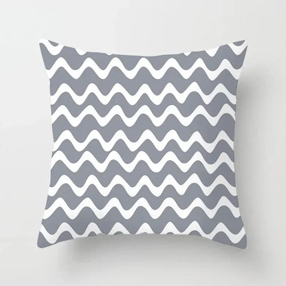 European Gray Pillowcase Geometric Pillow Cover Sofa Cushion Cover Garden Throw Pillows Hotel Outdoor Cushions car Chair 45X45cm