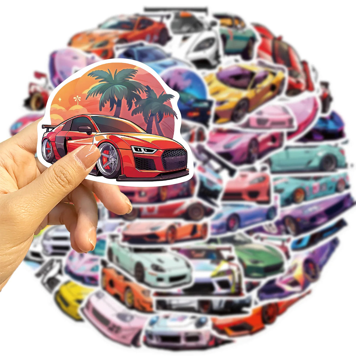 10/50/100/200pcs JDM Retrofit Racing Cars Stickers Fashion Funny Decals Laptop Luggage Guitar Skateboard Phone Sticker Kids Toys