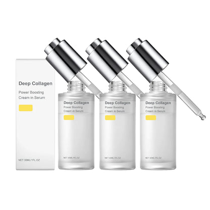 Deep Collagen Power Boosting Serum for Hydrating Moisturizing Improves Skin Elasticity Smooths Fine Lines Daily Facial Care