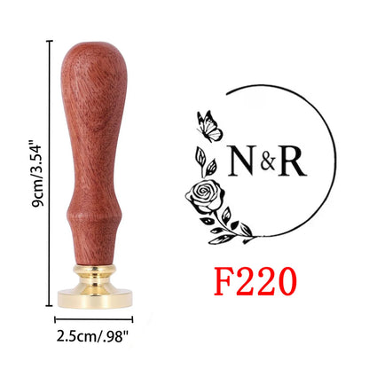 Custom Wax Seal Stamp and Wooden Handle set, For Wedding Invitation, Multiple Designs, Personalized Logo Wax Stamp, Initial Wax