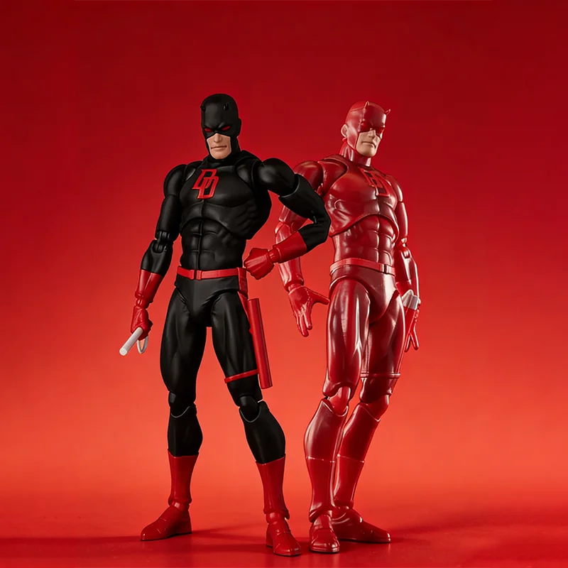 Genuine CT Toys Daredevil Figure Mafex 223 Black And Red Version Shf Action Figure Figurine Statue Movable Model Gifts Toys