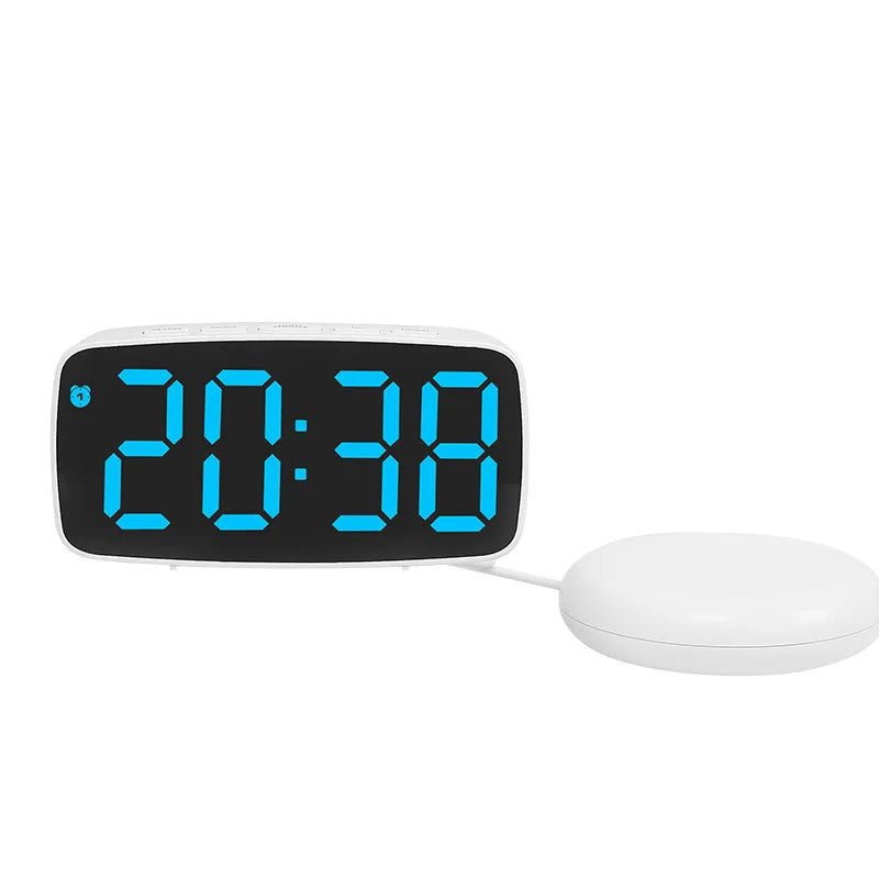 Super Loud Vibrating Alarm Clock LED Table Clock with Brightness Adjustment Desktop Clock for Heavy Sleeper Deaf Hard of Hearing