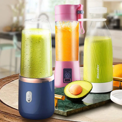 2-Cup Electric Juice Blender Mini Wireless Portable Home USB Rechargeable 6-Blade Gift Juice Cup Multifunctional Juicer
