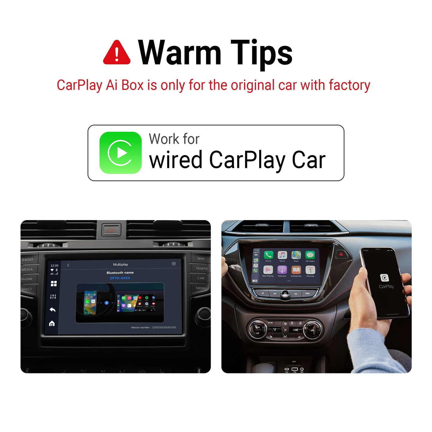 OTTOCAST Wireless CarPlay Android Auto Adapter Play2Video Pro Video Box New WiFi Car Accessories for Youtube for Netflix