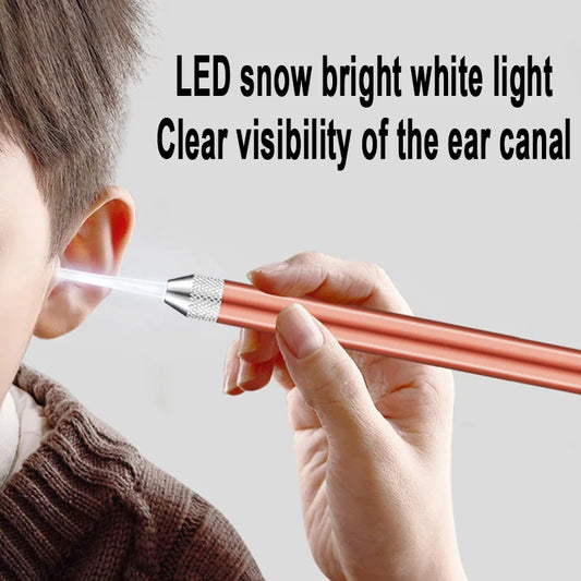 Ear wax remover with light LED Wax Removal Luminous Ear Scoop Cleaner Handy Ear Picking Tool for Hygiene and Health