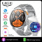 LIGE 1.85-inch AMOLED Smart Watch Men with LED Flashlight IP68 Waterproof Smartwatch 730mAh Bluetooth Call Smartwatches For Men