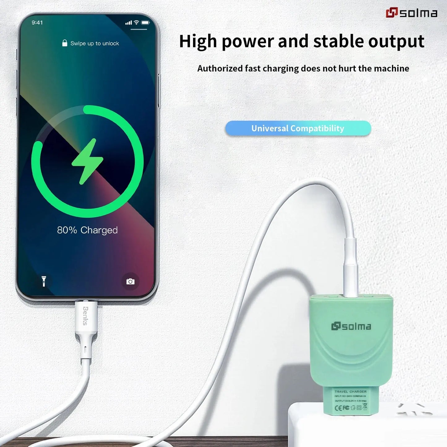 EU Plug 3 Ports USB Charger Charge For Mobile Phone Plug Charging Adapter Portable Wall Mobile Charger