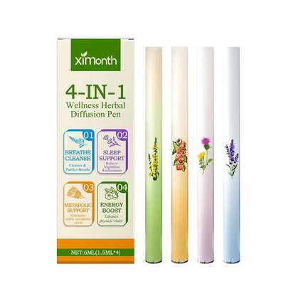 Natural Energy Boost Clear Breathing Herbal Diffuser Mullein Thyme Tea Enhances Energy Promotes Sleep Health Cleanses Lungs 4pcs