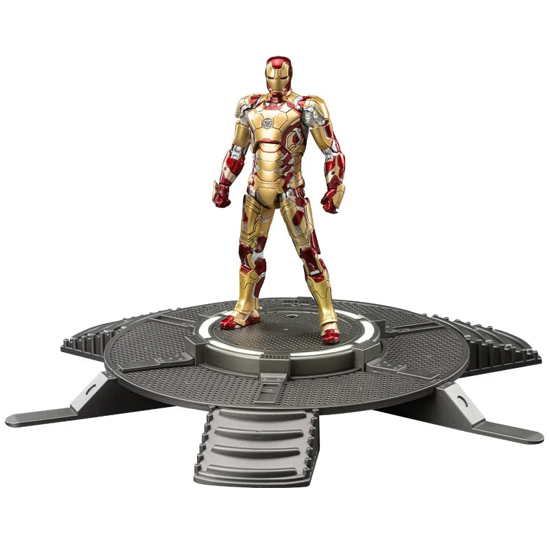 7 inches LED ZDTDS Toy Iron Man3 MK42 Large Platform Action Figure Movie Doll Tony Stark Joint Mobility Model Birthday Gift