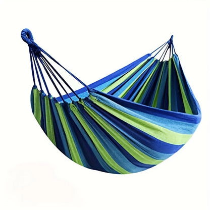 1-2 Person Cotton Rainbow Hanging Bed Capacity Stripe Hammock Swing Portable 260*80cm for Outdoor Indoor with Carry Bag