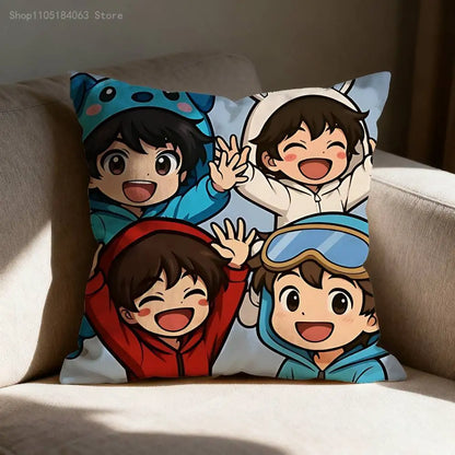 Cute O-Omz C-Crew Pillow Case Print Polyester Fiber 40X40 cm Home Sofa Throw Cushion Cover Decoration