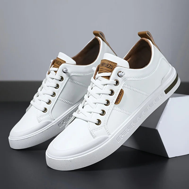 Four-Season Men's Dress Shoes, Comfortable and Breathable, with Convenient Elastic Band Design, Stylish and Versatile