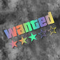 Wanted Star Vinyl Decal - Waterproof Motorcycle Car Scooter Sticker for Fuel Tank Side Panel DIY Decoration