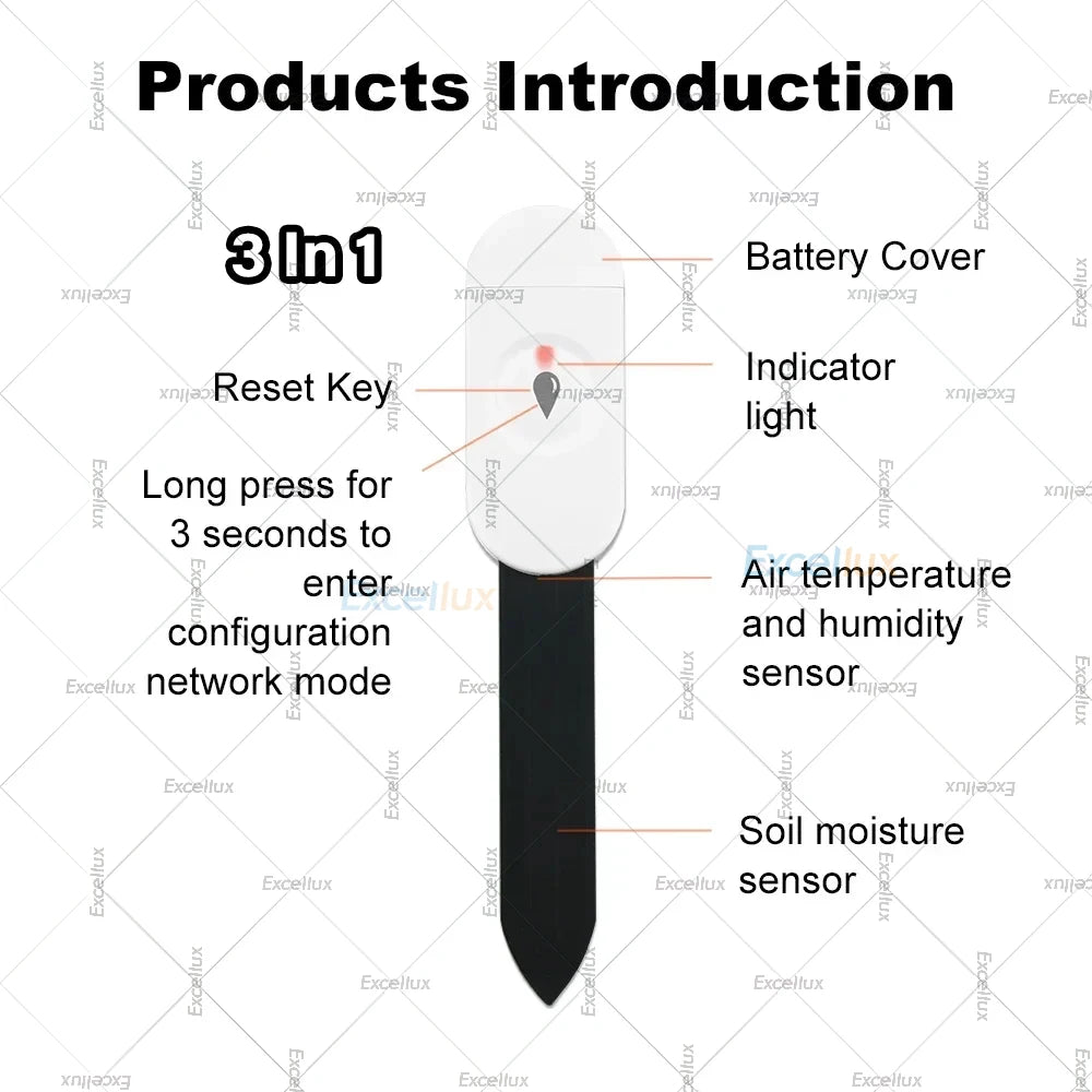 Zigbee Soil Moisture Tester Sensor Temperature Hygrometer illuminance Soil Fertility Sensor For Tuya Smart Life 2MQTT Automation