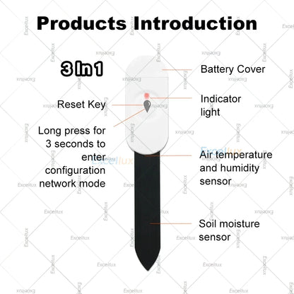 Zigbee Soil Moisture Tester Sensor Temperature Hygrometer illuminance Soil Fertility Sensor For Tuya Smart Life 2MQTT Automation