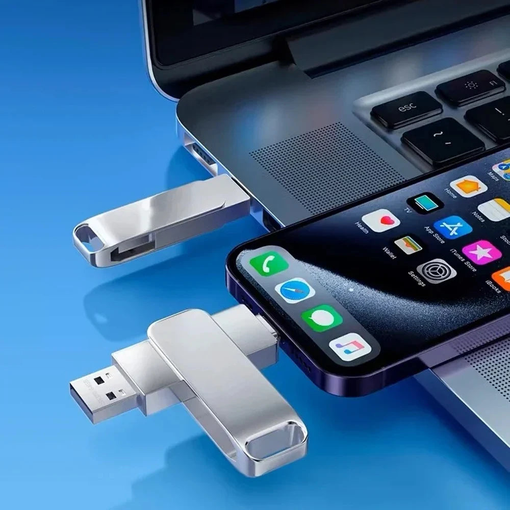 Metal Pendrive 2TB USB 3.0 Type-C Interface High Speed Pen Drive 8TB 4TB Large Capacity Mechanical Style Memoria USB 16TB U Disk