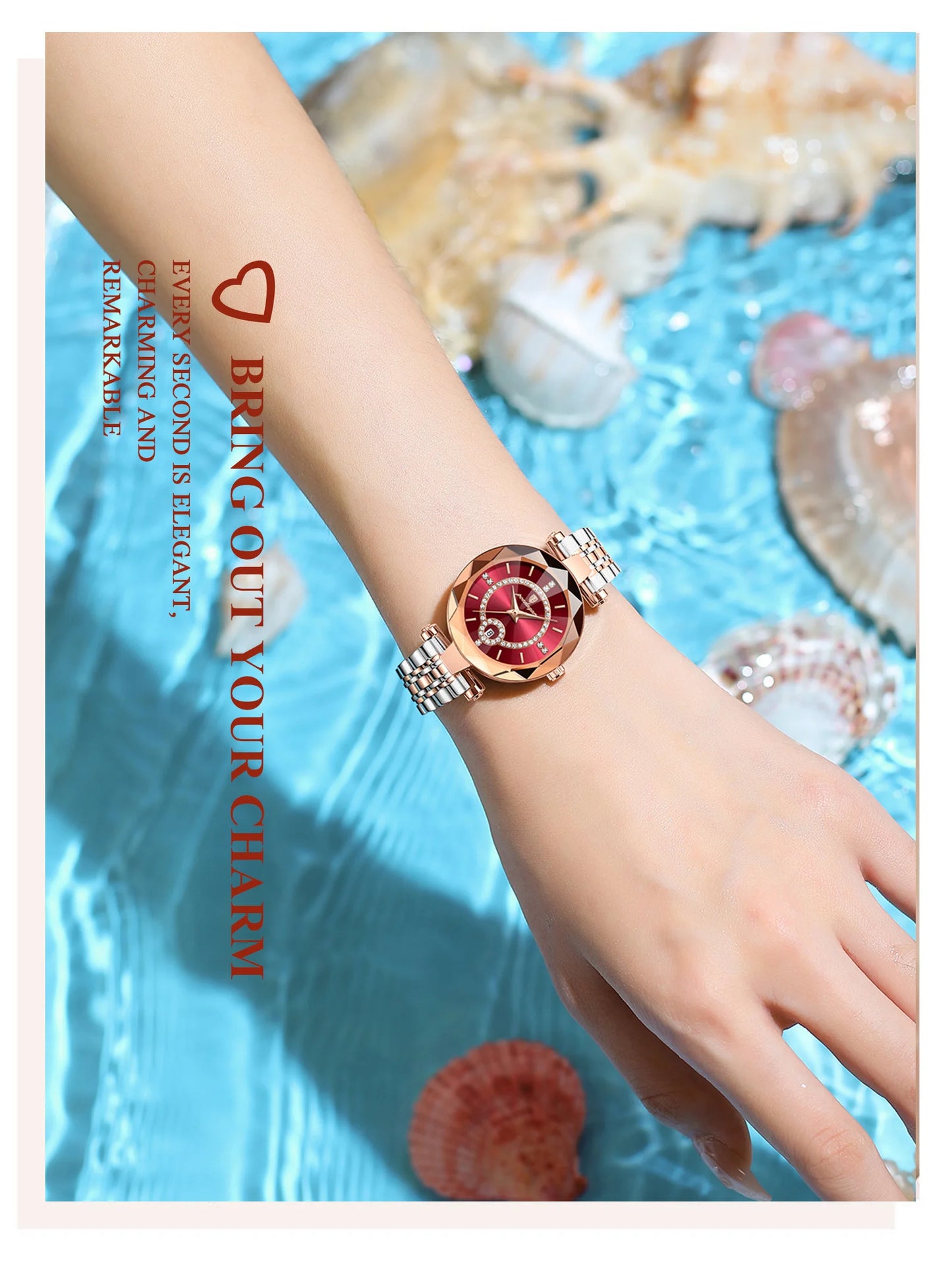 POEDAGAR High Quality Exquisite Wristwatch For Woman Waterproof Stainless Steel Date Quartz Ladies Watch Elegant Women's Watches