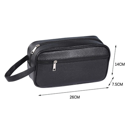 Men Wallets Retro PU Leather Business Handbags Vintage Wristlet Bag Mobile Phone Storage Coin Purse Fashion Woman Coametics Bag