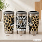 Mama Needs a Drink Leopard Vacuum Flasks 4-in-1 Stainless Steel Can Cooler Insulated Beer Soda Coffee Holder Dual Lids Fits 12oz