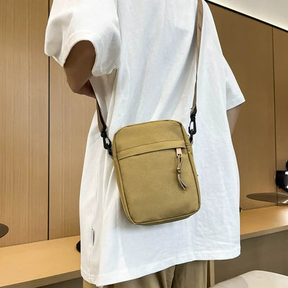 Men’s Women Small Crossbody Shoulder Bag, Lightweight Casual Sling Bag with Multi Zipper Pockets for Travel, Work, Daily Use