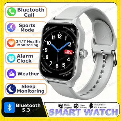 2026 New Men's Smart Watch Women's Gift Heart Rate Blood Oxygen Sports Fitness Watch Electronics Bluetooth Call Smartwatch HW12