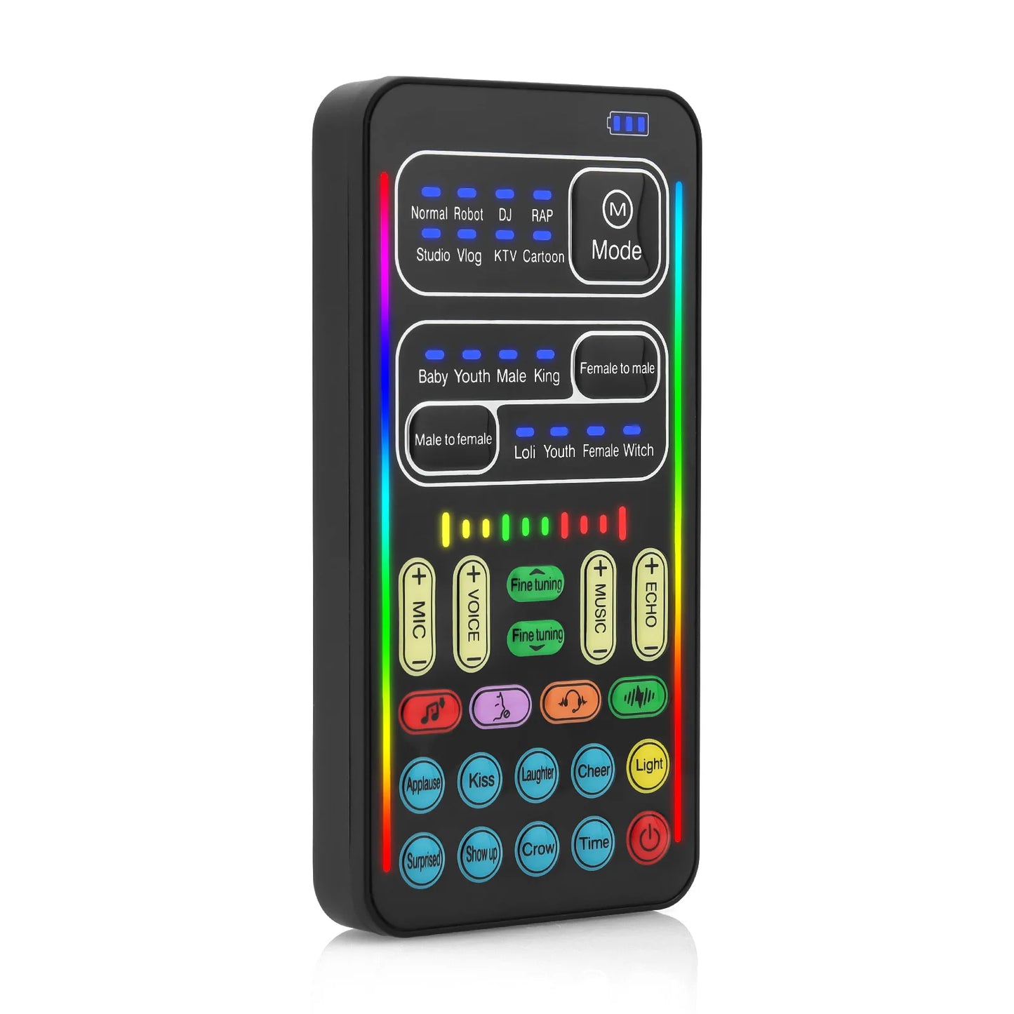 I9 Voice Changer Set Multifunction Portable Recording Sound Card+Microphone+Earphones for Game Recording Computer Sound Changer