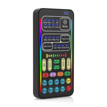 I9 Voice Changer Set Multifunction Portable Recording Sound Card+Microphone+Earphones for Game Recording Computer Sound Changer