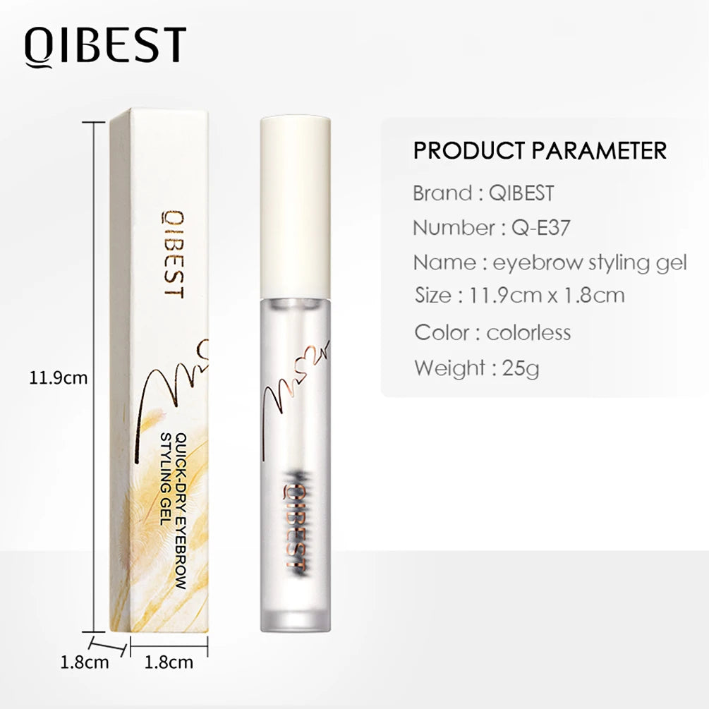 QIBEST Transparent Eyebrow Gel Long Lasting Shape Natural Three Dimensional Moisturizing Eyebrow Styling Gel Makeup Brow Soap