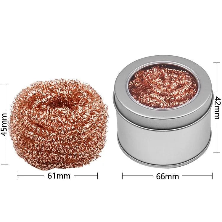Soldering Iron Tip Cleaner Desoldering Cleaning Ball Tin Remover Soldering Iron Mesh Filter Welding Metal Wire Stand Steel Ball