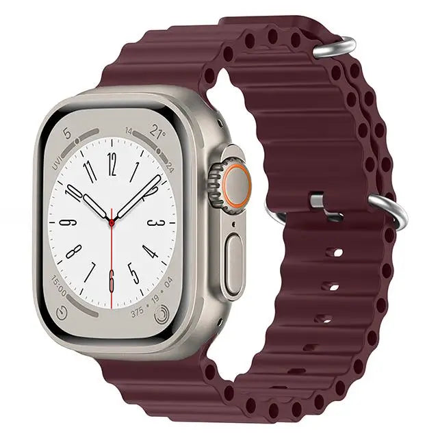 Ocean Strap for apple watch Band 44mm 40mm 45mm 41mm 49mm 46mm silicone correas bracelet iWatch series 7 5 6 3 se 8 Ultra 2 9 10