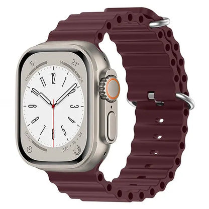 Ocean Strap for apple watch Band 44mm 40mm 45mm 41mm 49mm 46mm silicone correas bracelet iWatch series 7 5 6 3 se 8 Ultra 2 9 10